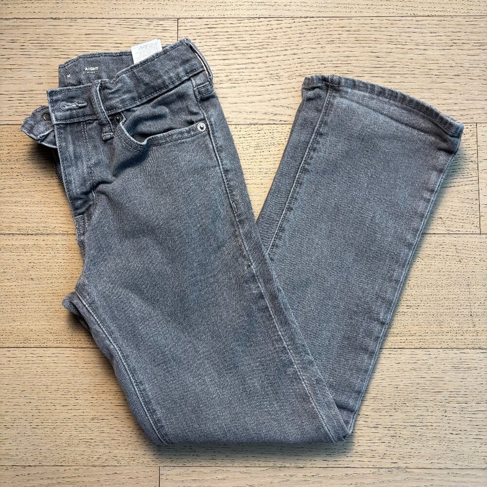 Old Navy Gray Straight-Leg Built-In Flex Jeans for Boys - Size 10